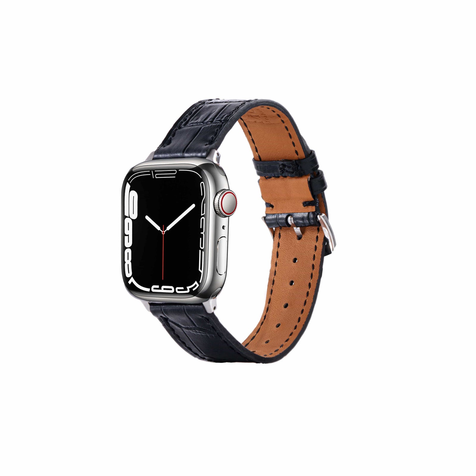Black / 38mm / 40mm / 41mm / Classic Classic Crocodilus Grain Leather Apple Watch Band