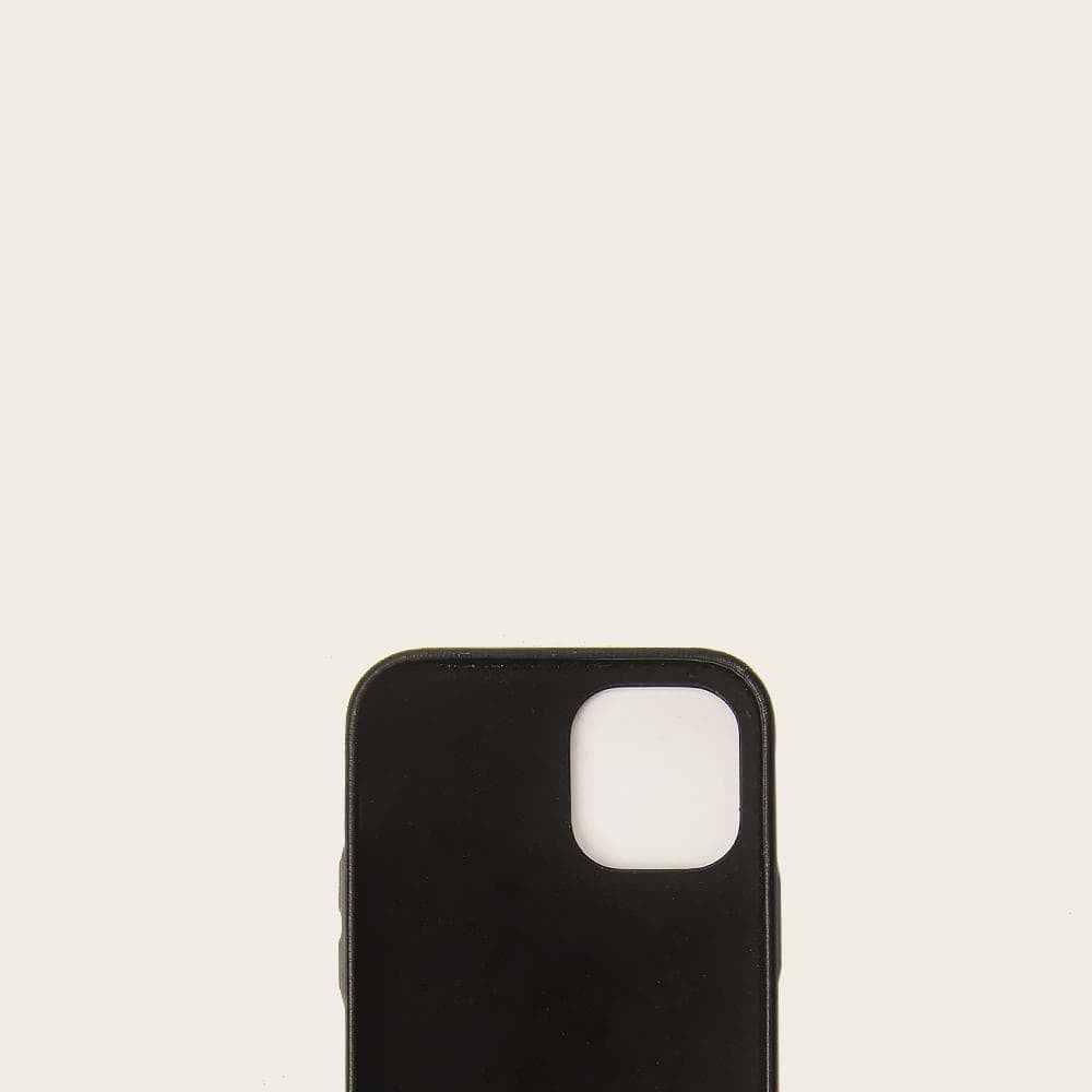 Black Black Premium Leather iPhone Case with Card Holder for iPhone 12 Series | Monetial