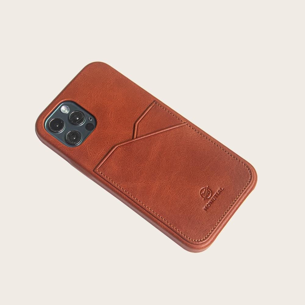 Bourbon Premium Leather iPhone Case with Card Holder for iPhone 12 Series | Monetial