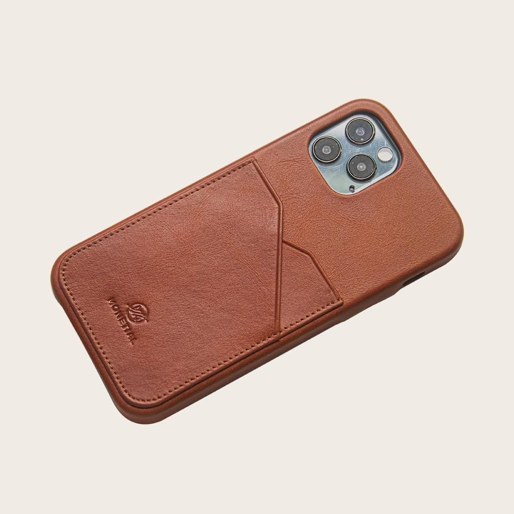 Bourbon Premium Leather iPhone Case with Card Holder for iPhone 12 Series | Monetial 