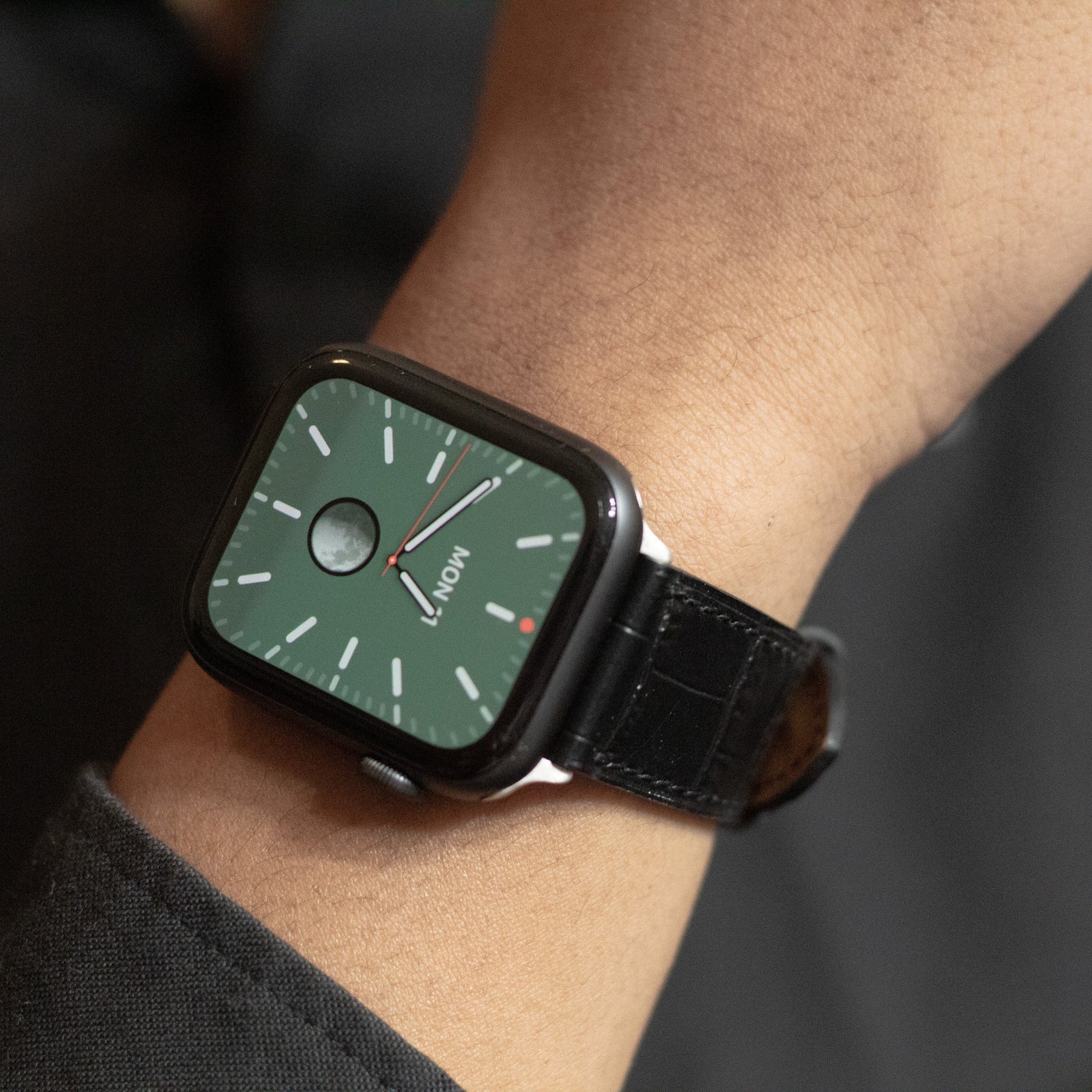 Croc Grain Calfskin Leather Strap Crocodilus Grain Leather Apple Watch Band | Calfskin Leather