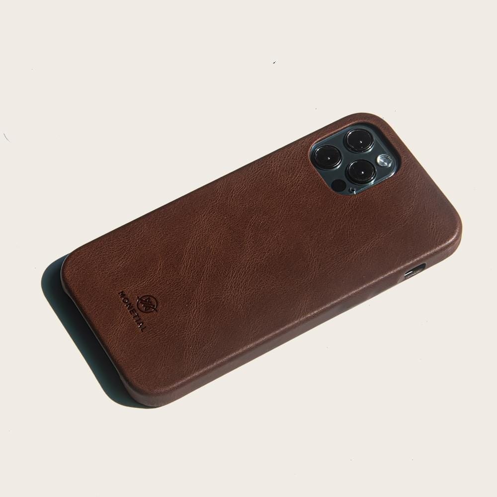 Dark Brown Classic Leather iPhone Case for iPhone 12 Series | Monetial
