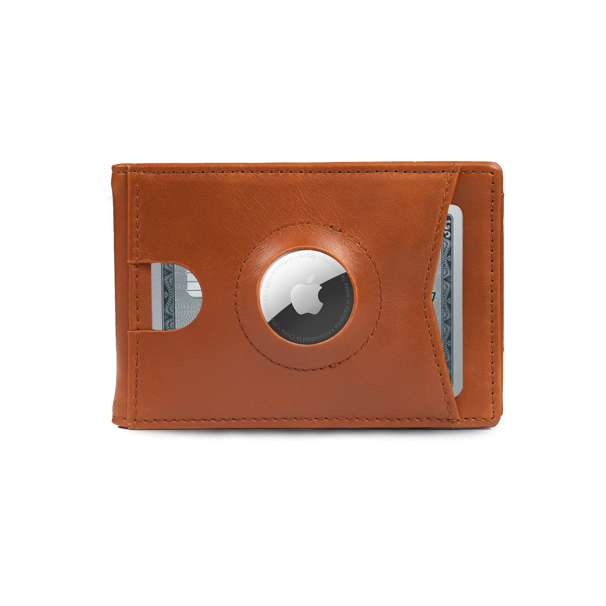 Tan The Bifold Monetial | AirTag Premium Leather Wallet | RFID Blocking | Slim Leather Wallet