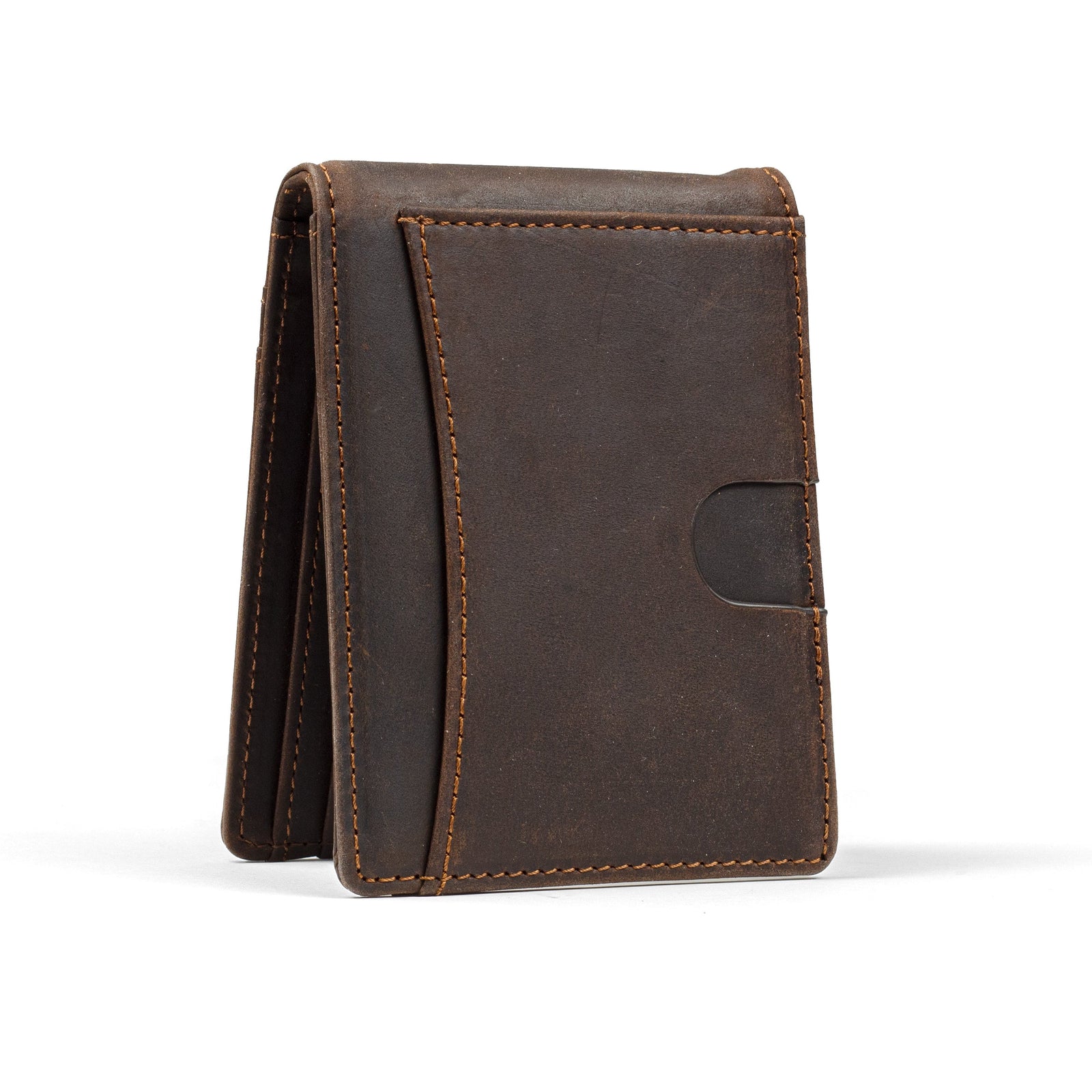 The Bifold Leather AirTag Wallet | Money Clip Wallet | RFID Blocking | Monetial
