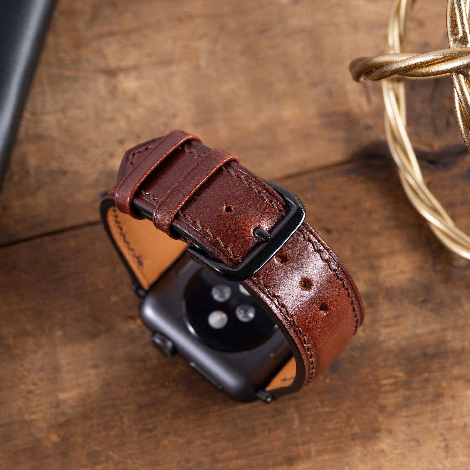 Vachetta Signature Leather Watch Bands For Apple Watch | Vachetta | Monetial