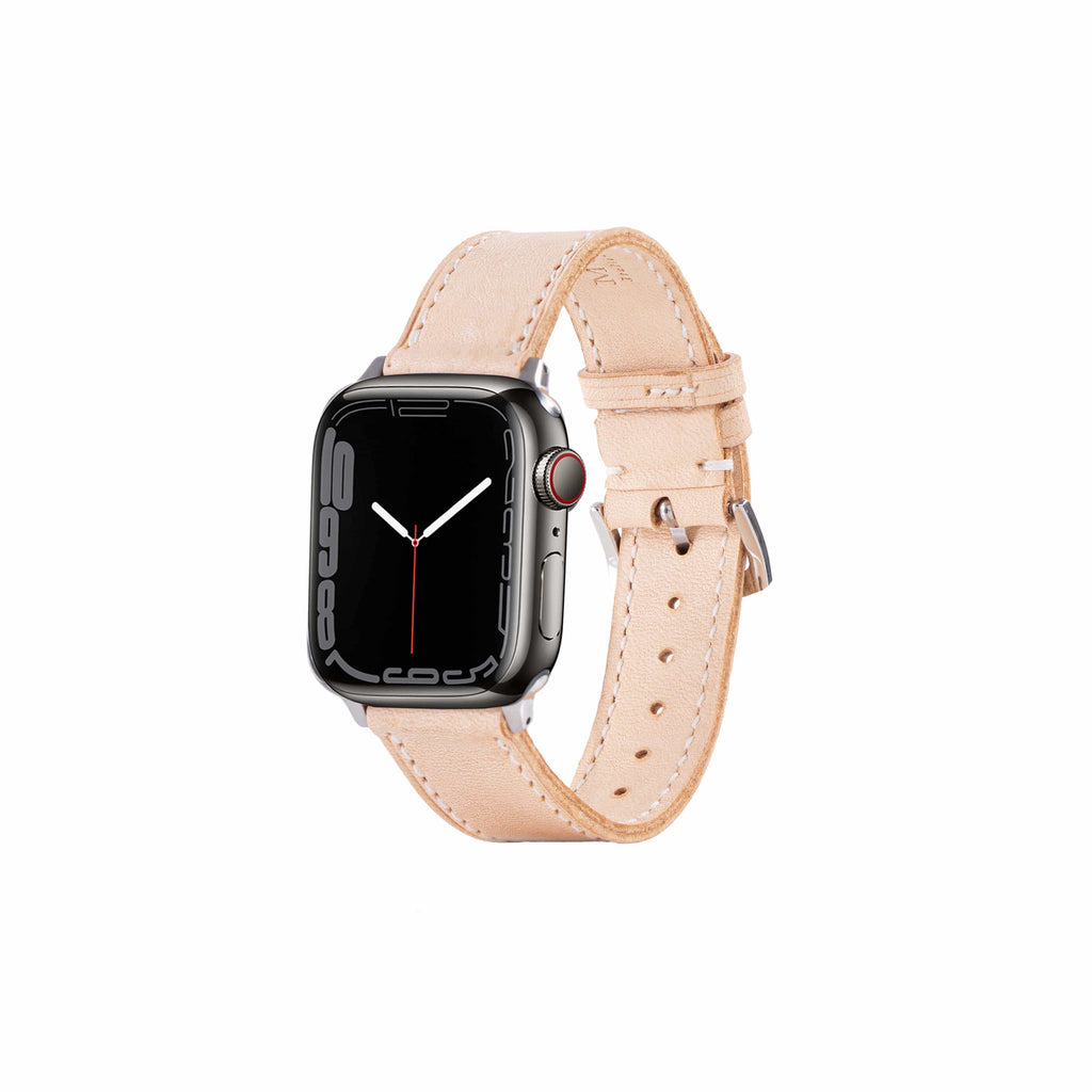 Veg Tan Leather Apple Watch Band | Premium Calfskin Leather | Monetial