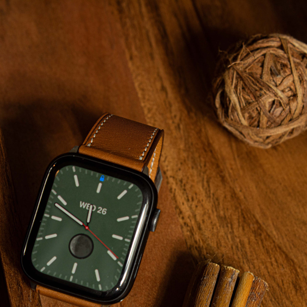 Bluebonnet Italian Leather Apple Watch Band - 42,44,45mm