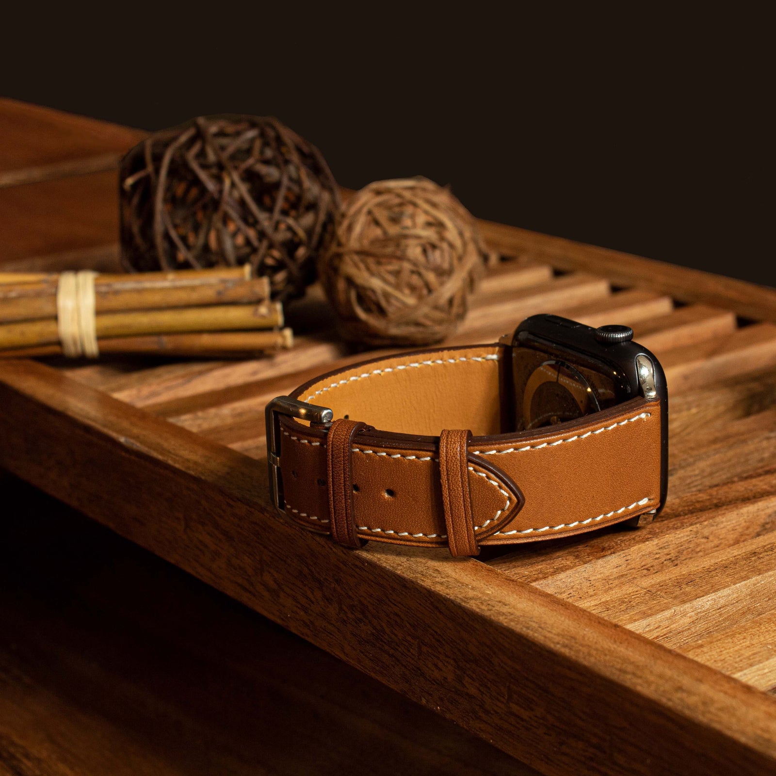 Barenia Monetial Leather Watch Bands For Apple Watch | Premium Barenia Leather