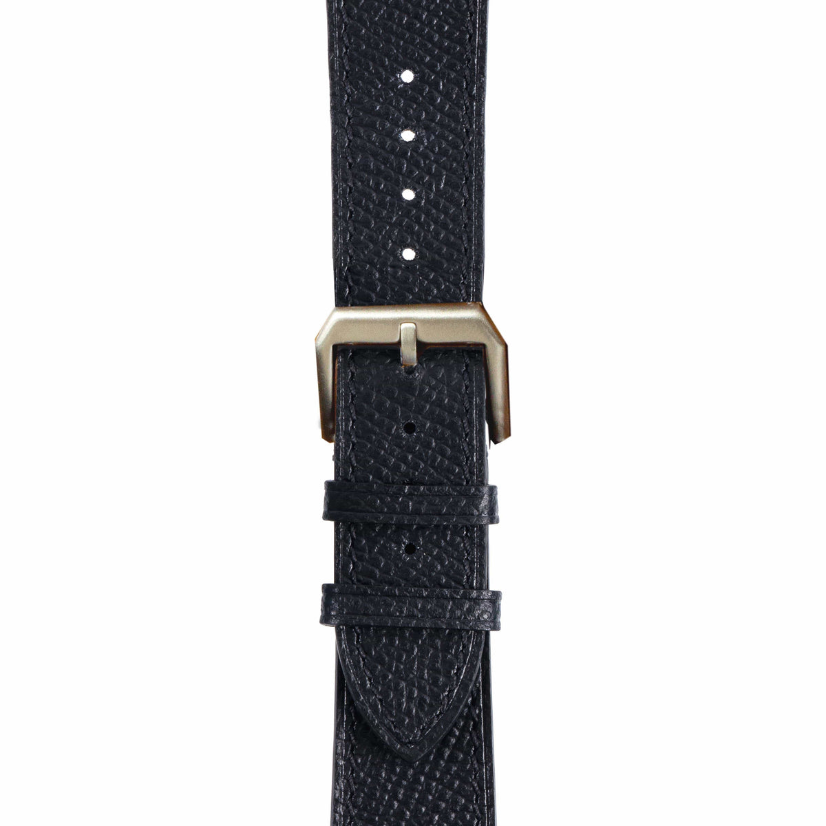 Monochrome - Smooth Calfskin Watch Strap - Cognac (White Stitch