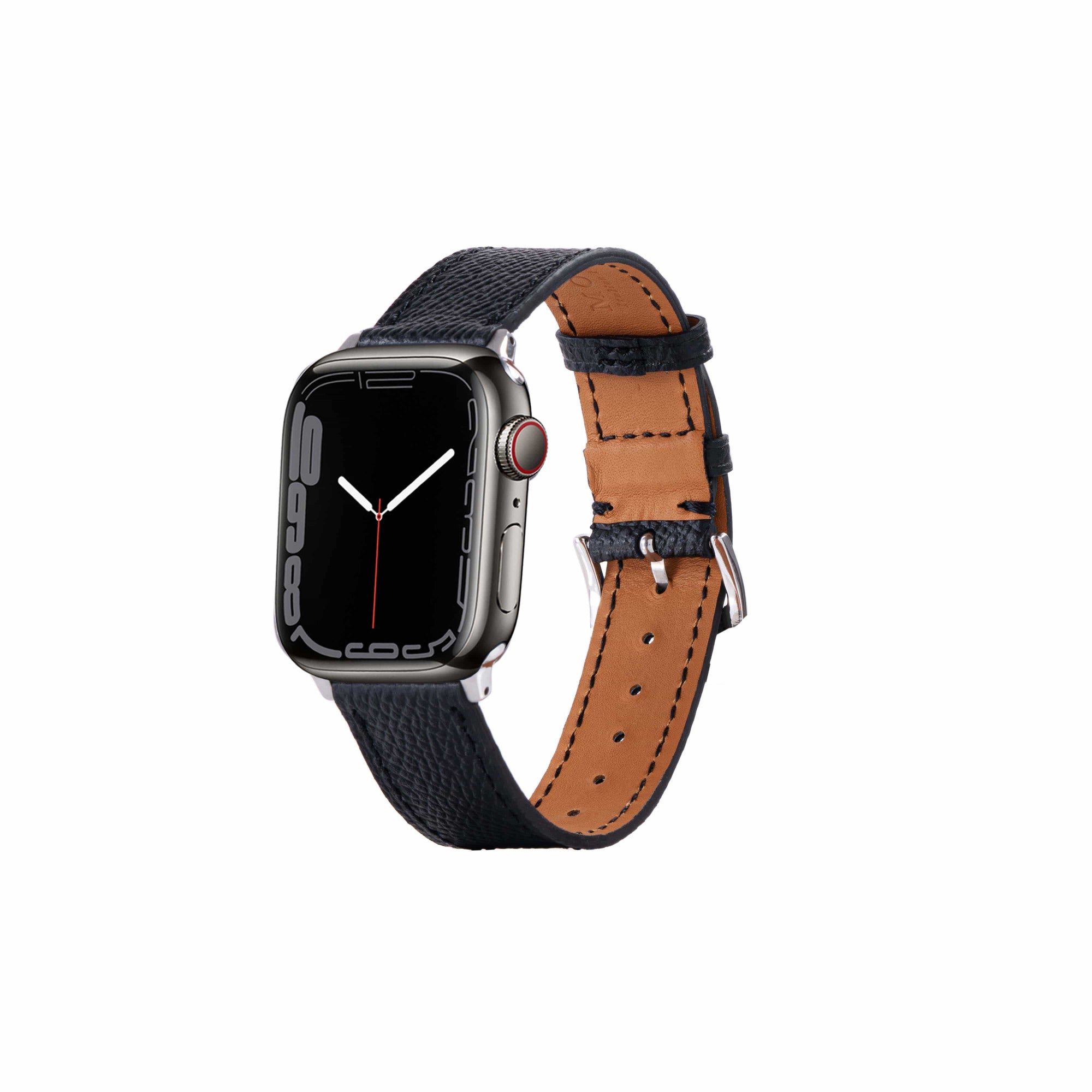 Black / 38mm / 40mm / 41mm Epsom Classic Leather Apple Watch Band | Epsom Leather 