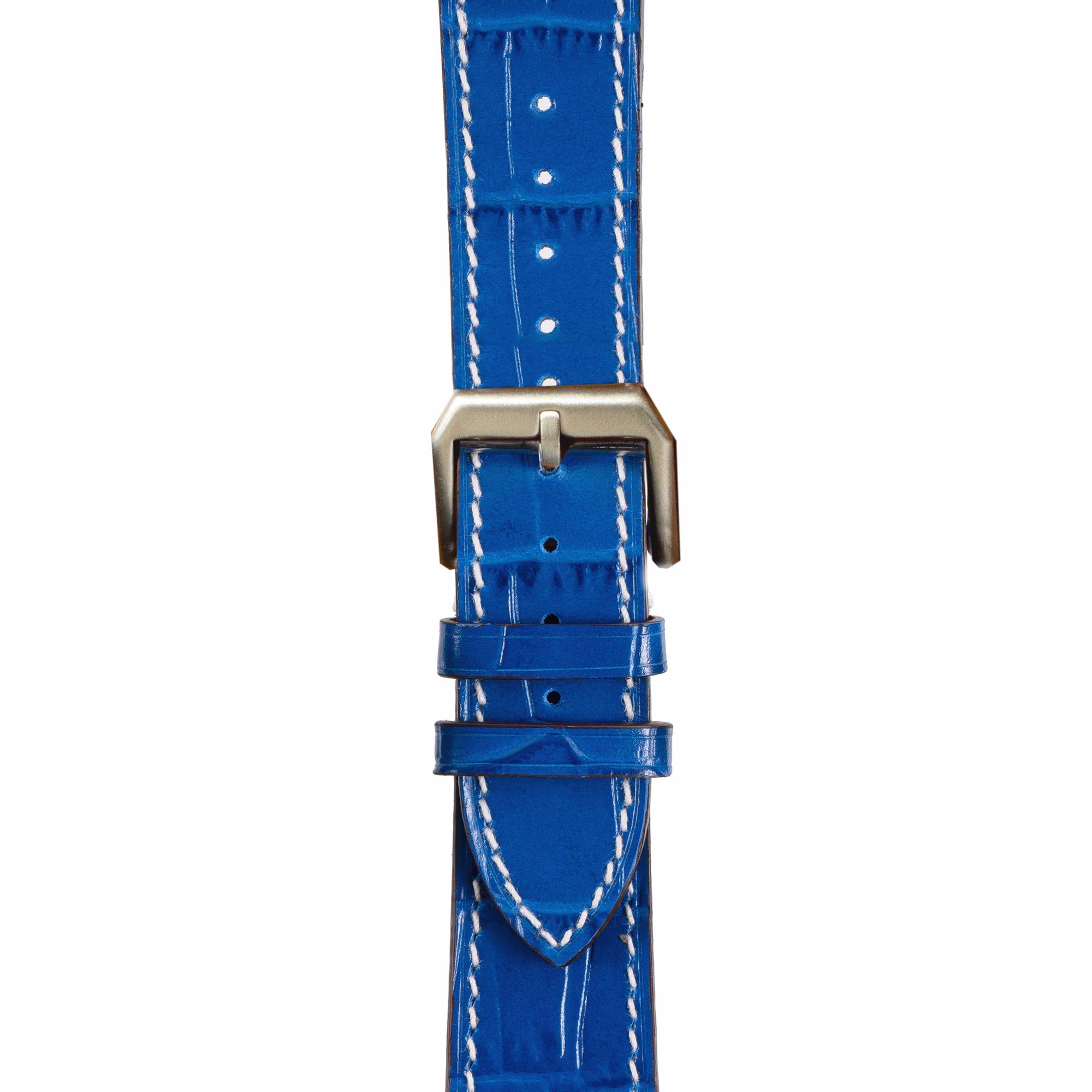 Blue / 38mm / 40mm / 41mm / Classic Crocodilus Grain Leather Apple Watch Band
