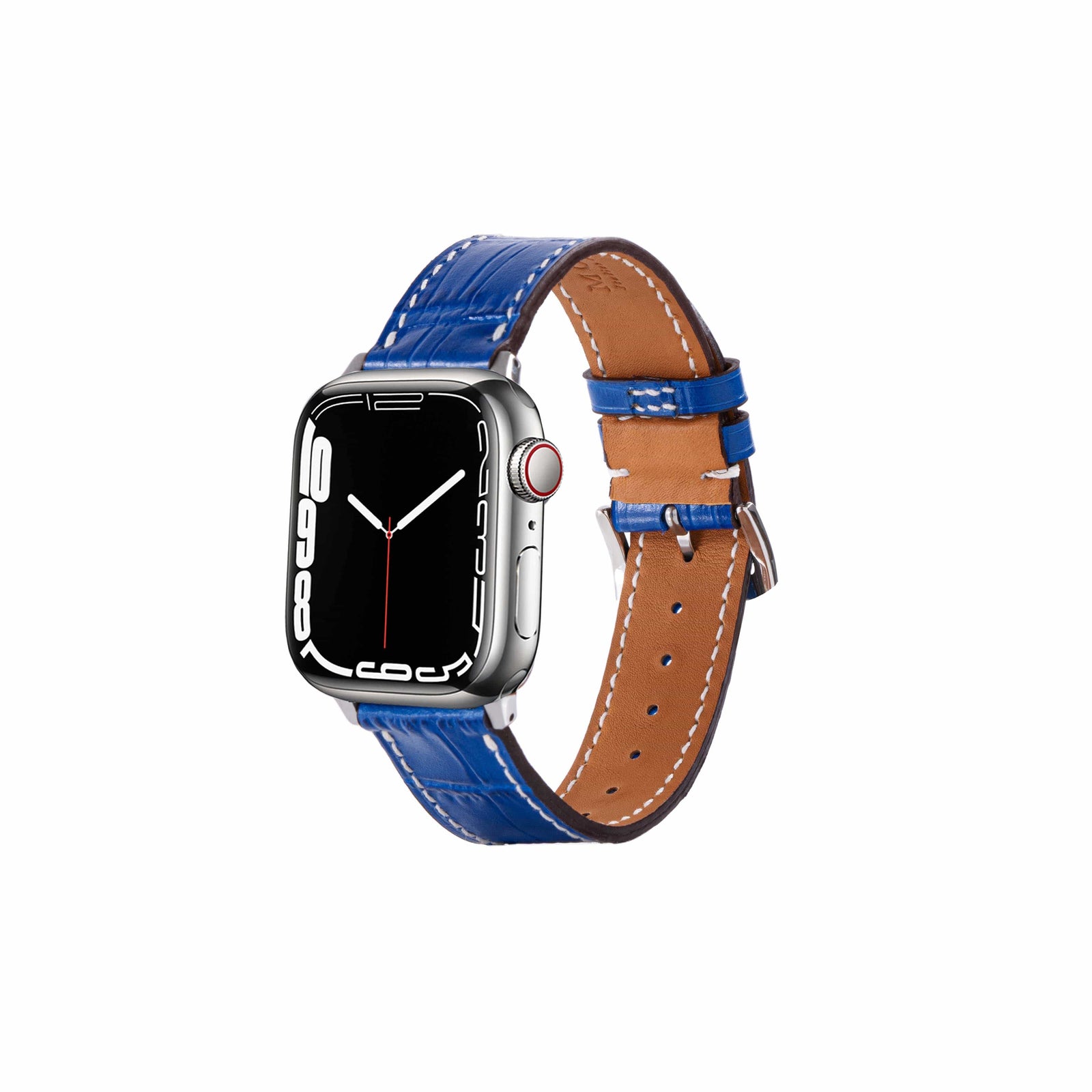 Blue / 38mm / 40mm / 41mm / Classic Crocodilus Grain Leather Apple Watch Band