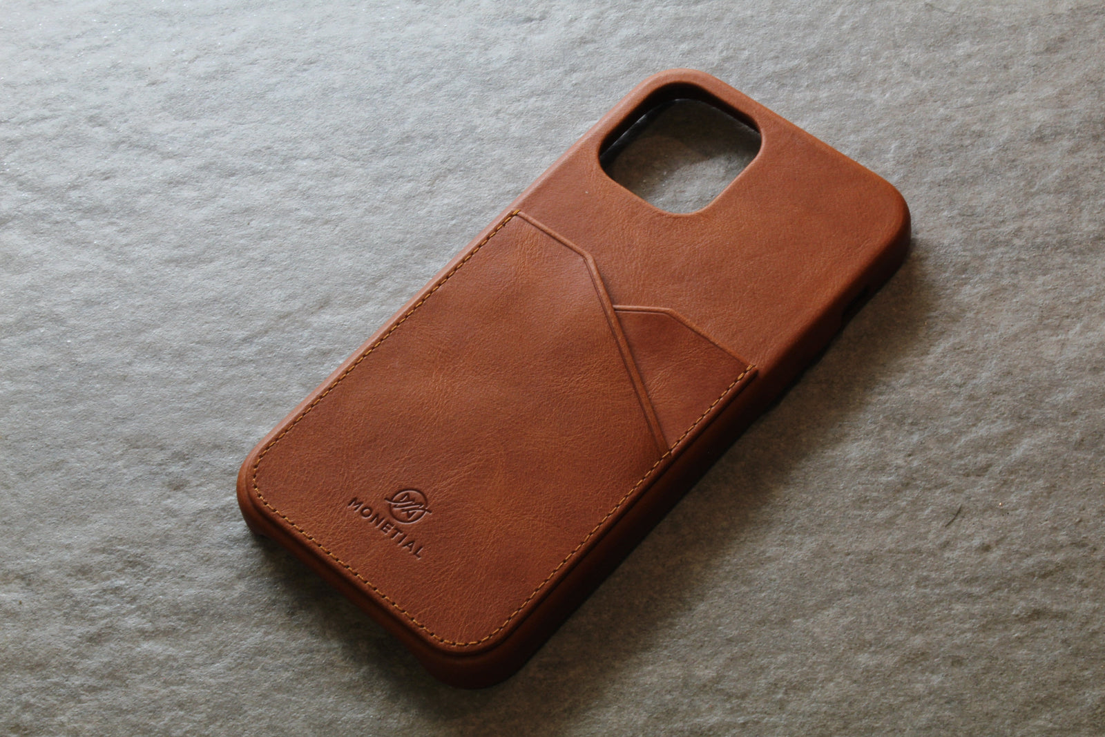 Bourbon Premium Leather iPhone Case with Card Holder for iPhone 12 Series | Monetial 