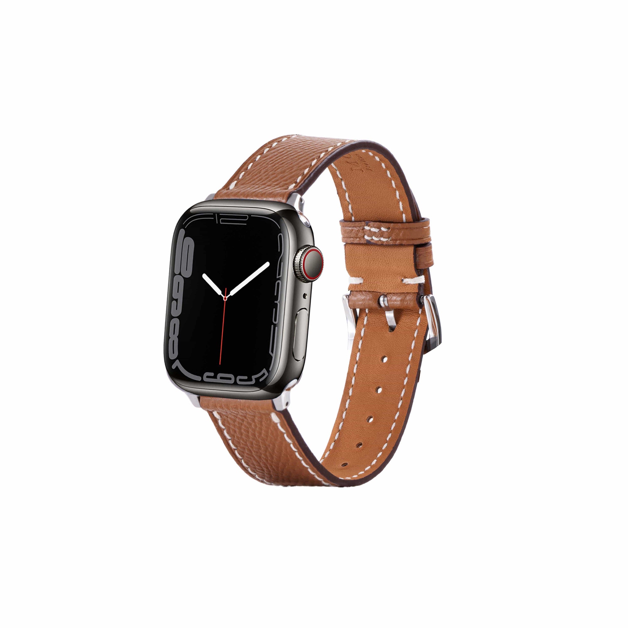 Cognac / 38mm / 40mm / 41mm Epsom Classic Leather Apple Watch Band | Epsom Leather 
