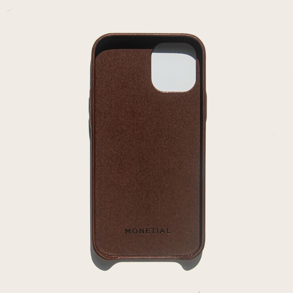 Dark Brown Classic Leather iPhone Case for iPhone 12 Series | Monetial 
