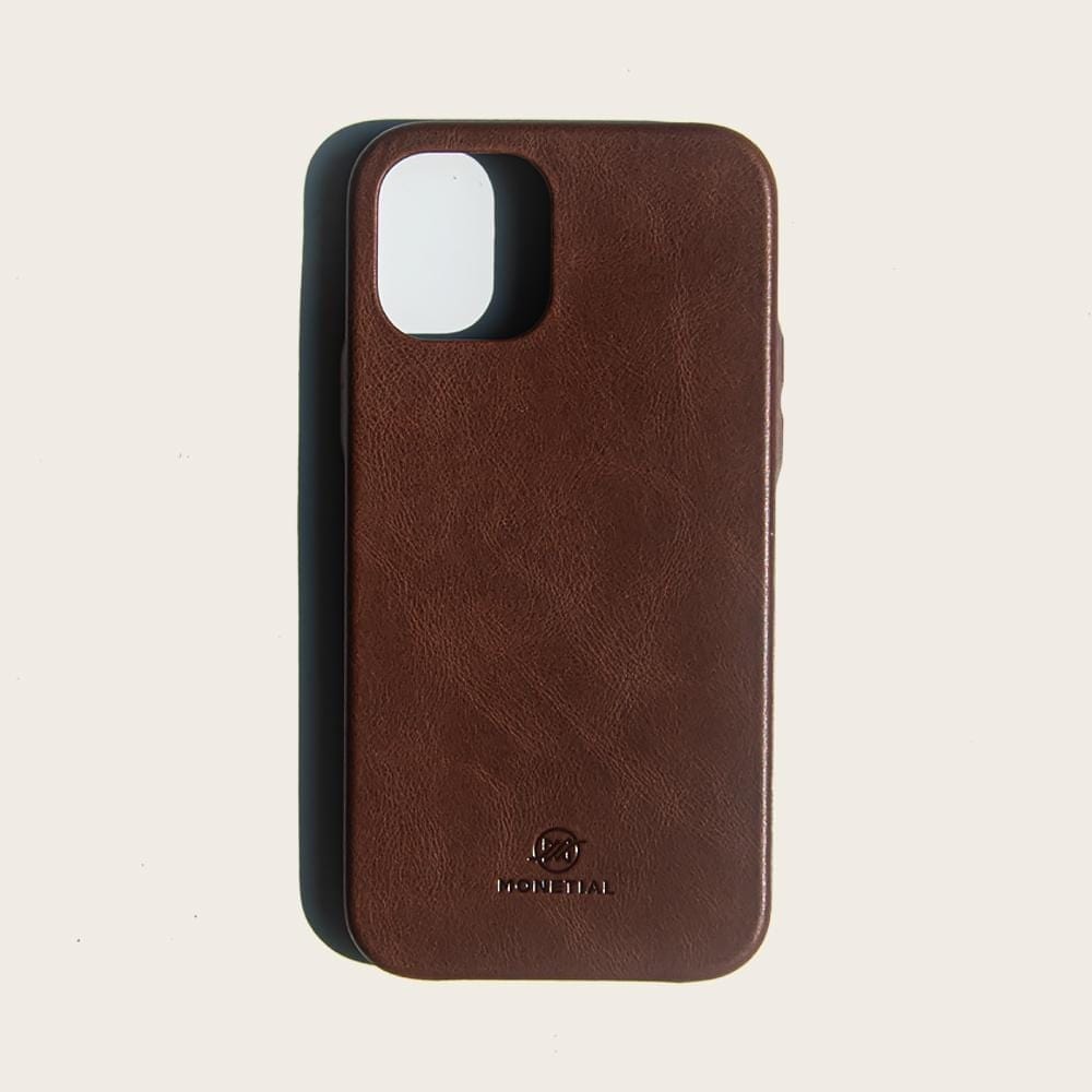 Dark Brown Classic Leather iPhone Case for iPhone 12 Series | Monetial 