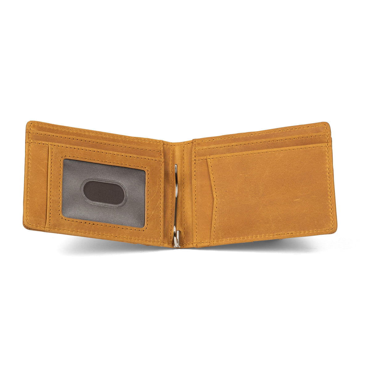 Monetial | AirTag Premium Leather Wallet | RFID Blocking, Saddle Brown