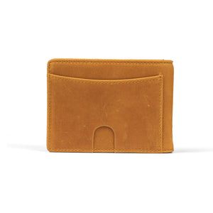 Monetial | AirTag Premium Leather Wallet | RFID Blocking, Saddle Brown