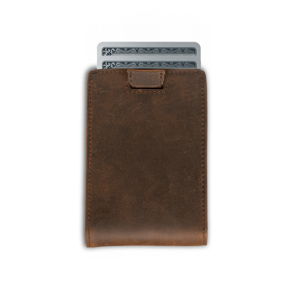 Minimalist Slim Wallet For Men, Premium Leather Wallet With Money Clip,  Rfid Blocking Front Pocket Stylish Bifold Wallet (classic Black & Orange)